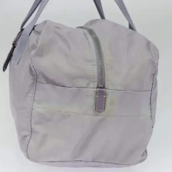 PRADA Boston Bag Nylon Purple Silver